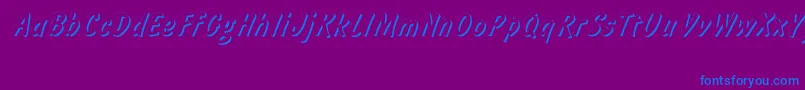 Informshadowctt Font – Blue Fonts on Purple Background