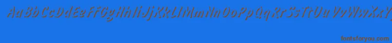 Informshadowctt Font – Brown Fonts on Blue Background