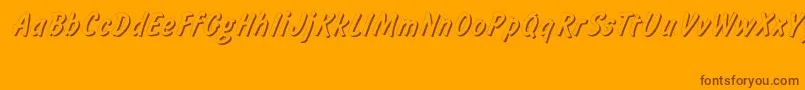 Informshadowctt Font – Brown Fonts on Orange Background