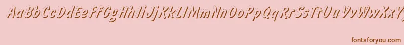 Informshadowctt Font – Brown Fonts on Pink Background