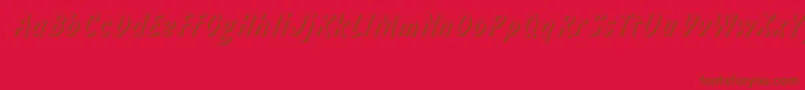 Informshadowctt Font – Brown Fonts on Red Background