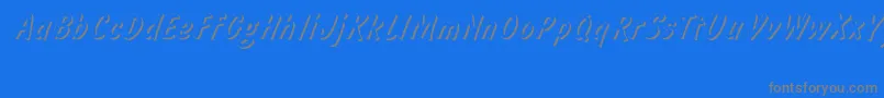 Informshadowctt Font – Gray Fonts on Blue Background