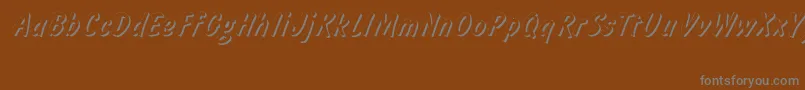 Informshadowctt Font – Gray Fonts on Brown Background