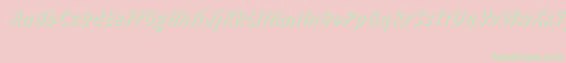 Informshadowctt Font – Green Fonts on Pink Background