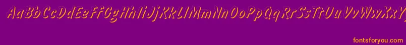 Informshadowctt Font – Orange Fonts on Purple Background