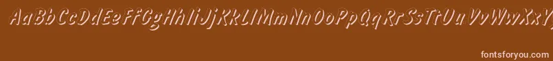 Informshadowctt Font – Pink Fonts on Brown Background