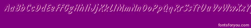 Informshadowctt Font – Pink Fonts on Purple Background