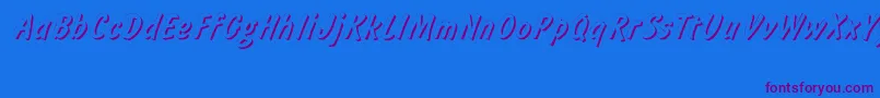 Informshadowctt Font – Purple Fonts on Blue Background