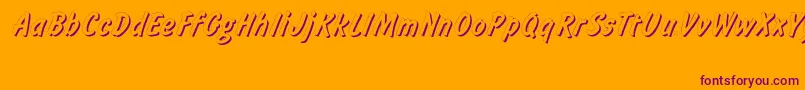 Informshadowctt Font – Purple Fonts on Orange Background
