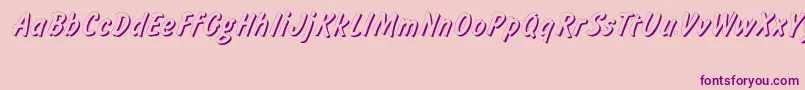 Informshadowctt Font – Purple Fonts on Pink Background