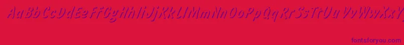 Informshadowctt Font – Purple Fonts on Red Background