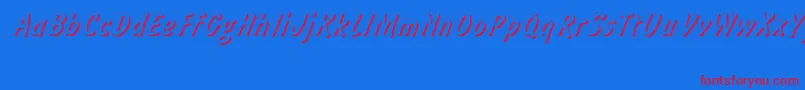 Informshadowctt Font – Red Fonts on Blue Background
