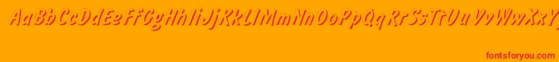 Informshadowctt Font – Red Fonts on Orange Background