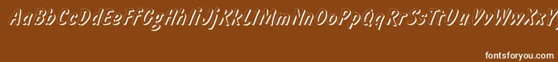 Informshadowctt Font – White Fonts on Brown Background