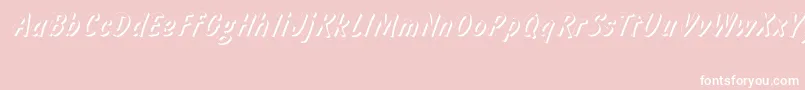 Informshadowctt Font – White Fonts on Pink Background