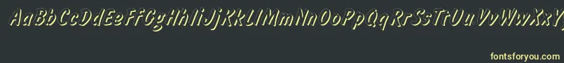 Informshadowctt Font – Yellow Fonts on Black Background