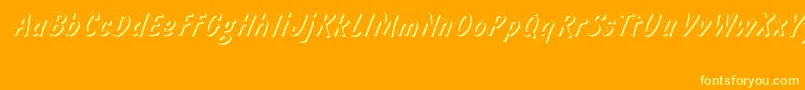 Informshadowctt Font – Yellow Fonts on Orange Background