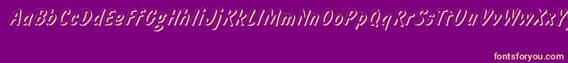 Informshadowctt Font – Yellow Fonts on Purple Background