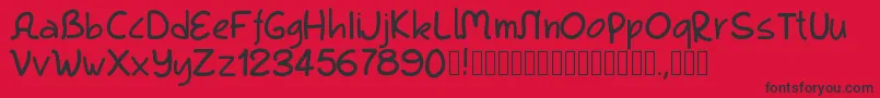 Pwkool Font – Black Fonts on Red Background
