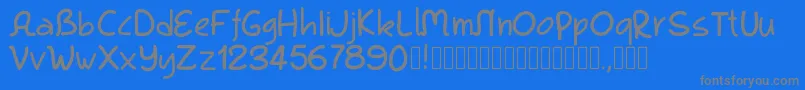 Pwkool Font – Gray Fonts on Blue Background