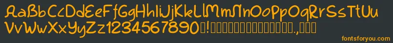 Pwkool Font – Orange Fonts on Black Background