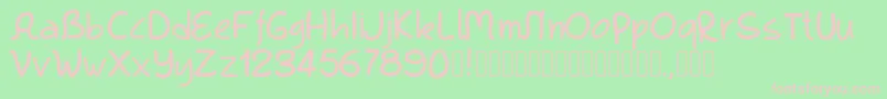 Pwkool Font – Pink Fonts on Green Background