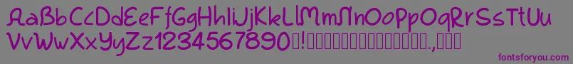 Pwkool-Schriftart – Violette Schriften auf grauem Hintergrund