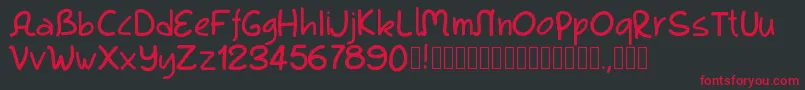 Pwkool Font – Red Fonts on Black Background