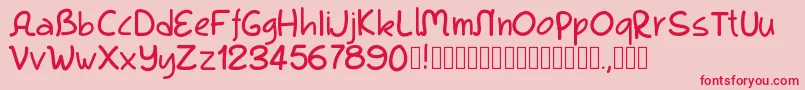 Pwkool Font – Red Fonts on Pink Background
