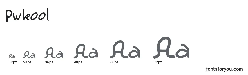 Pwkool Font Sizes