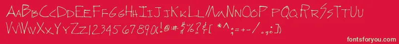 Webstershand Font – Green Fonts on Red Background