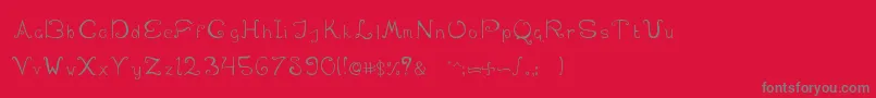 SwirlinthewonderlandRegular-Schriftart – Graue Schriften auf rotem Hintergrund