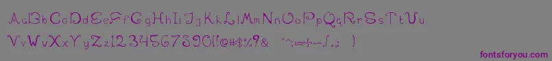 SwirlinthewonderlandRegular Font – Purple Fonts on Gray Background