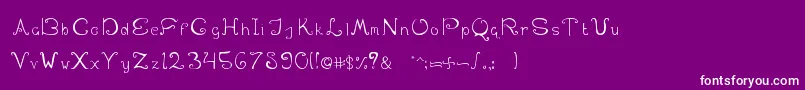 SwirlinthewonderlandRegular Font – White Fonts on Purple Background