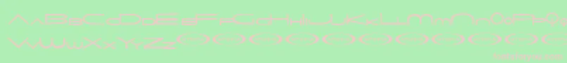 フォントThe Monkies Ate My Soul – 緑の背景にピンクのフォント