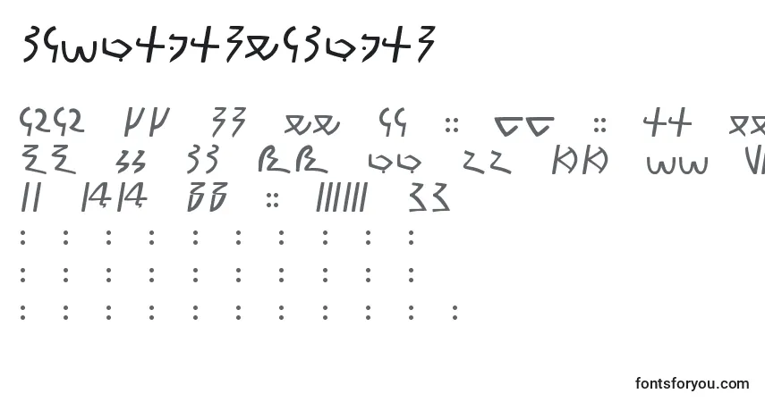 Schriftart MeroiticDemotic – Alphabet, Zahlen, spezielle Symbole