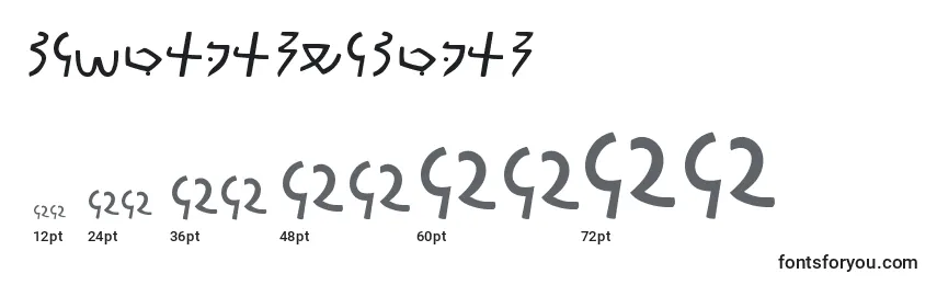 MeroiticDemotic Font Sizes