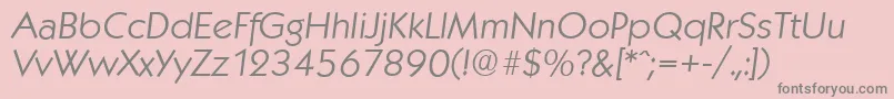 KoblenzserialLightItalic Font – Gray Fonts on Pink Background
