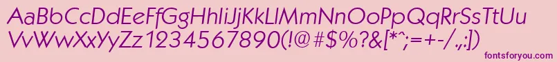 KoblenzserialLightItalic Font – Purple Fonts on Pink Background