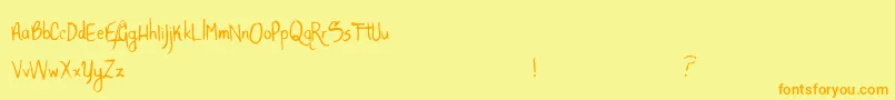 AlligatorSky Font – Orange Fonts on Yellow Background