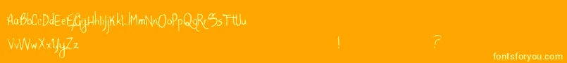 AlligatorSky Font – Yellow Fonts on Orange Background