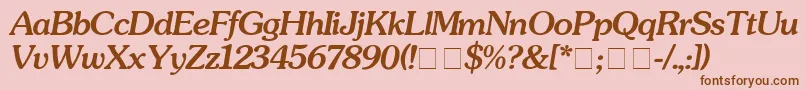 SouvenirMediumitalic Font – Brown Fonts on Pink Background