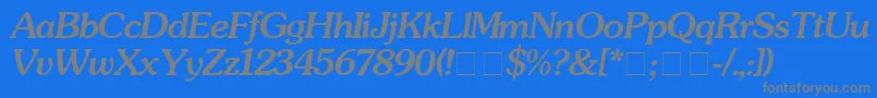 SouvenirMediumitalic Font – Gray Fonts on Blue Background