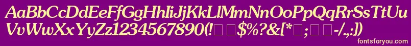 SouvenirMediumitalic Font – Yellow Fonts on Purple Background