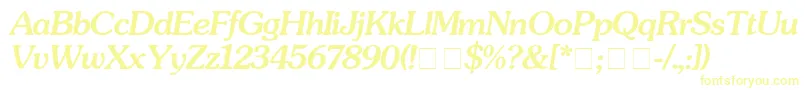 SouvenirMediumitalic Font – Yellow Fonts on White Background