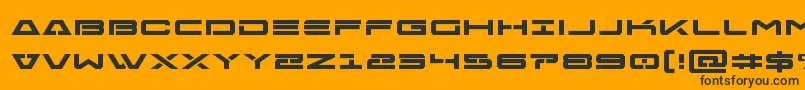 Freeagentboldexpand Font – Black Fonts on Orange Background