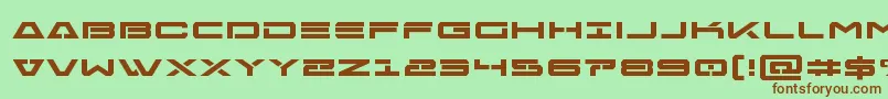 Freeagentboldexpand Font – Brown Fonts on Green Background