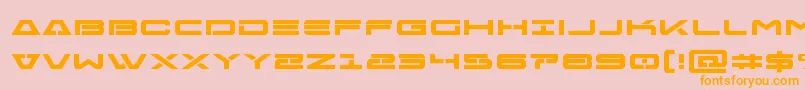 Freeagentboldexpand Font – Orange Fonts on Pink Background