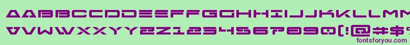 Freeagentboldexpand Font – Purple Fonts on Green Background