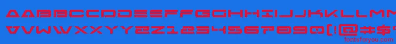 Freeagentboldexpand Font – Red Fonts on Blue Background